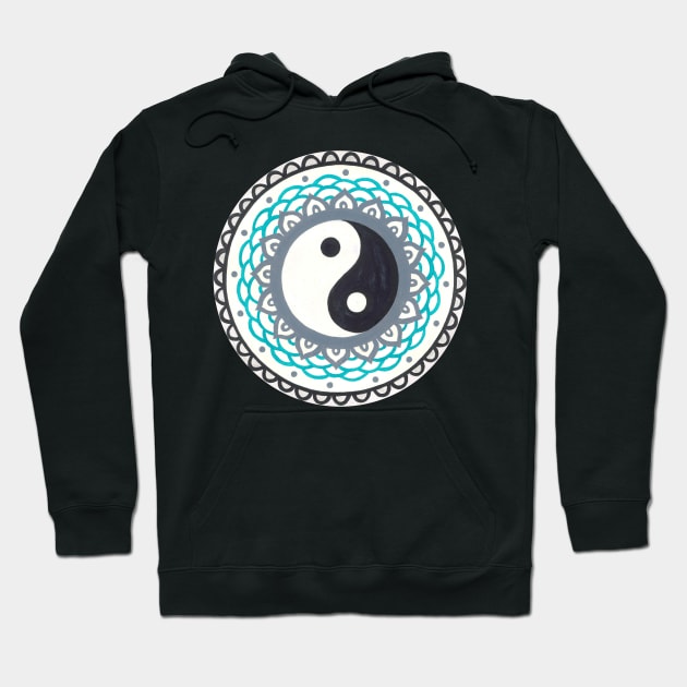 Mandala Yin and Yang, variant 1 Hoodie by Kunst und Kreatives